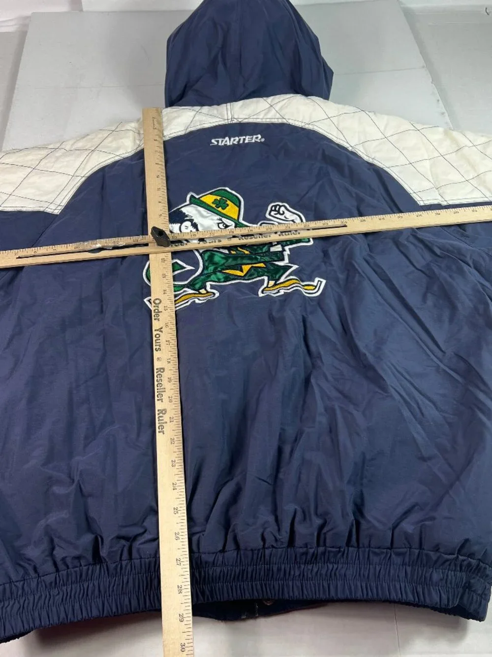 VTG 90s Starter Notre Dame Fightin Irish Jacket Extra Large Full Zip Puffer Coat
